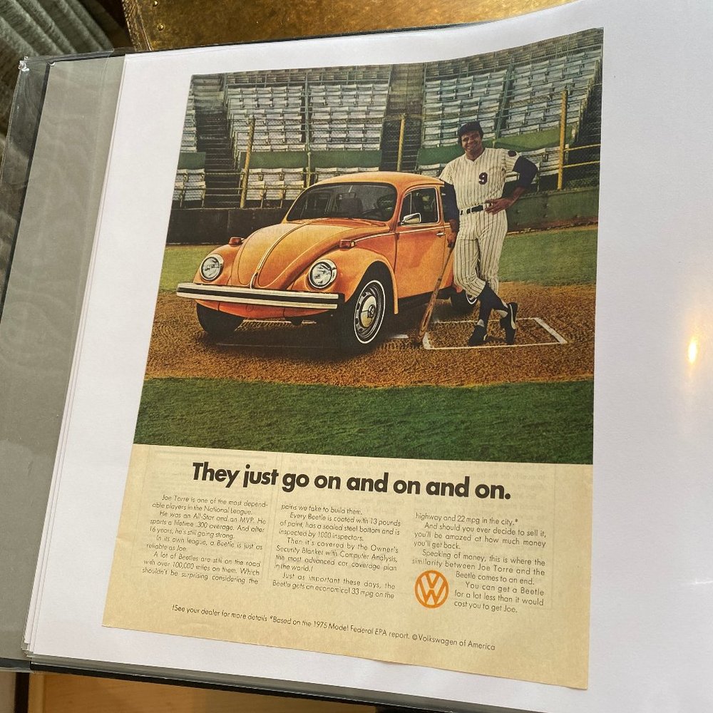 Vintage 70s Sport Magazine VW Bug Ad Poster